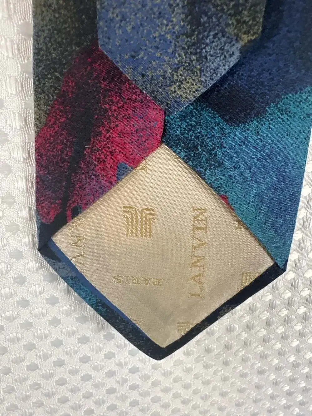 Vintage Lanvin Paris 100% Pure Silk Tie